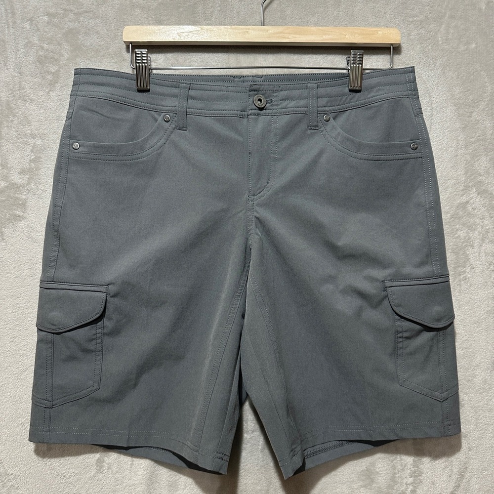 KUHL Womens Trekr Shorts Size 12 Gray Cargo Hiking Outdoor Performance